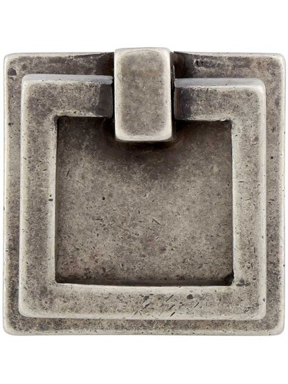 Square Bronze Ring Pull in White Medium Bronze.